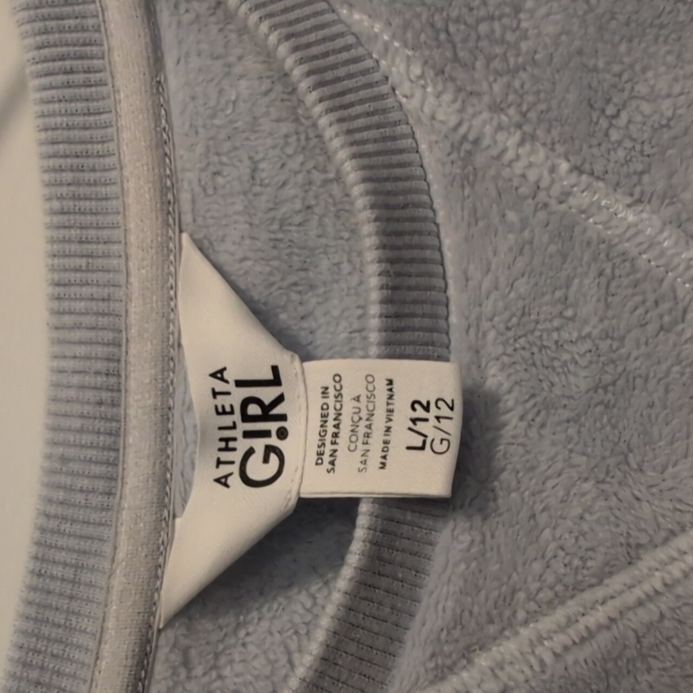 Athleta Girl Feelin Great Sweatshirt Blue Size 12 - Picture 2 of 6